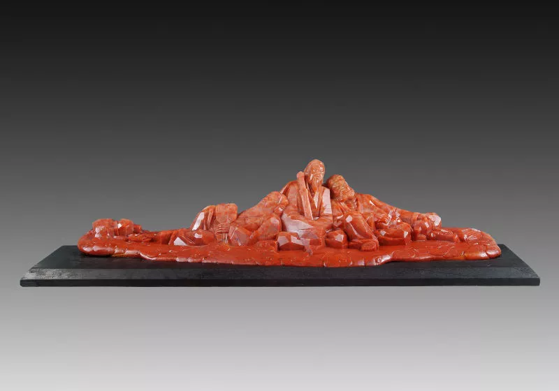 黄宝庆寿山石雕作品的展陈场景